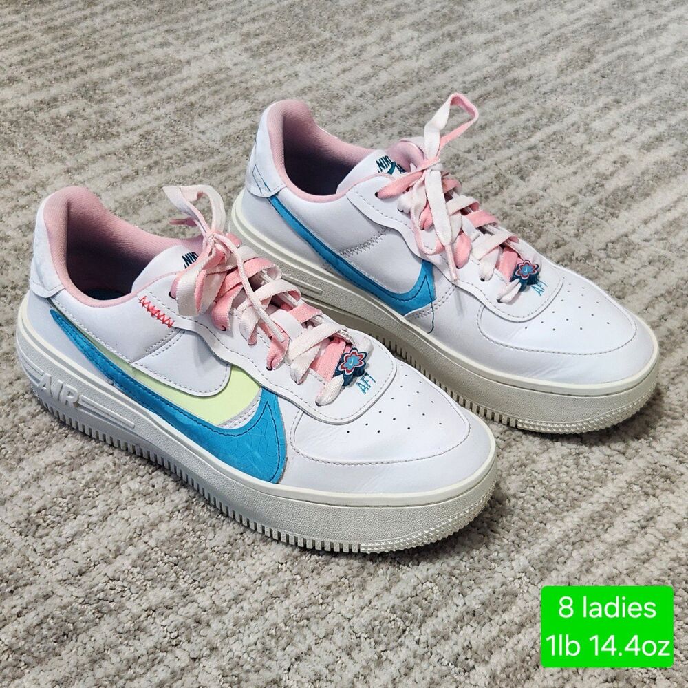 Nike women's Air Force 1 Platform pastel sneaker shoes DZ5197-100 size 8